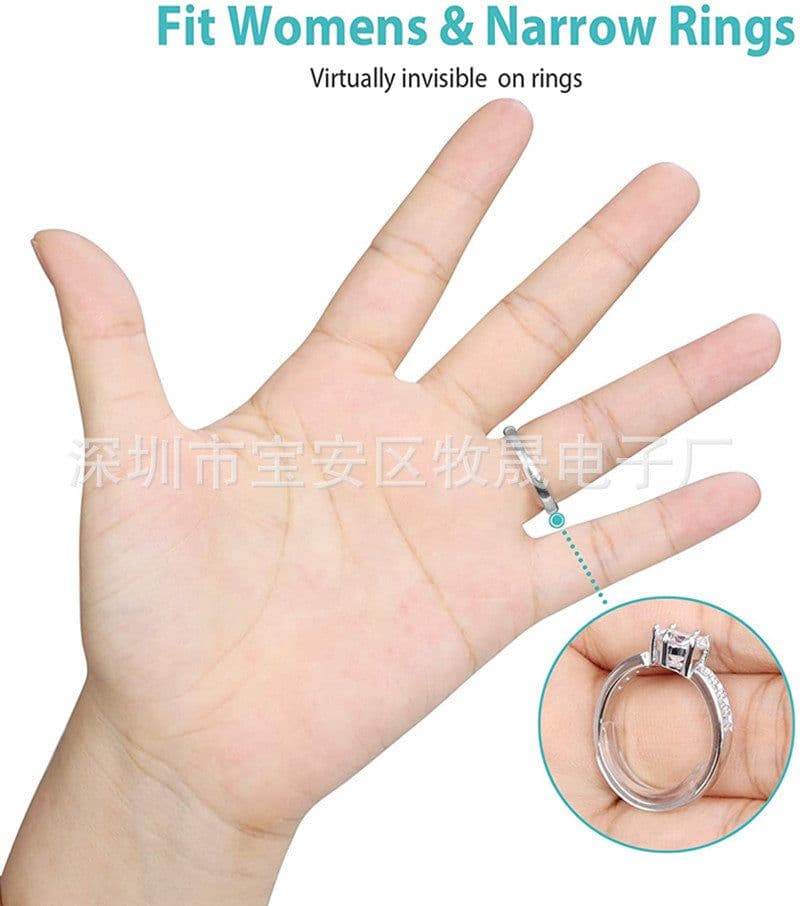 image-Ring Size Adjuster Set of 8 - Plastic Cord Cushion Inserts