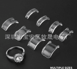 image-Ring Size Adjuster Set of 8 - Plastic Cord Cushion Inserts