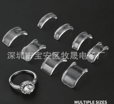 image-Ring Size Adjuster Set of 8 - Plastic Cord Cushion Inserts