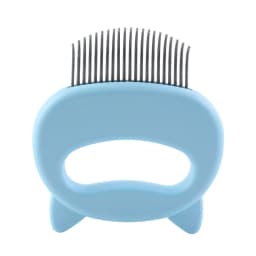 image-enoug Cat Comb with Cat Ear Shell Design L-Shaped Pet Grooming Brush
