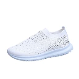 image-Rhinestone Mesh Sneakers Women's Flat Casual Sports Shoes
