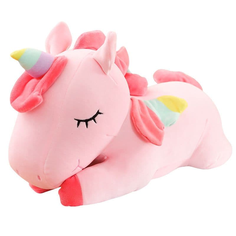 image-Unicorn Plush Toy Pillow - Pink Soft Stuffed Animal Doll