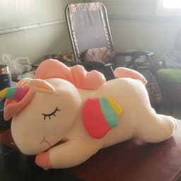 image-Unicorn Plush Toy Pillow - Pink Soft Stuffed Animal Doll