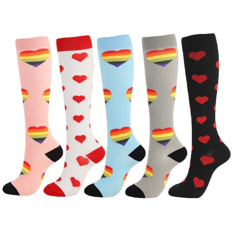 image-Compression Socks L/XL Nylon Sports Socks Men Women Long Tube