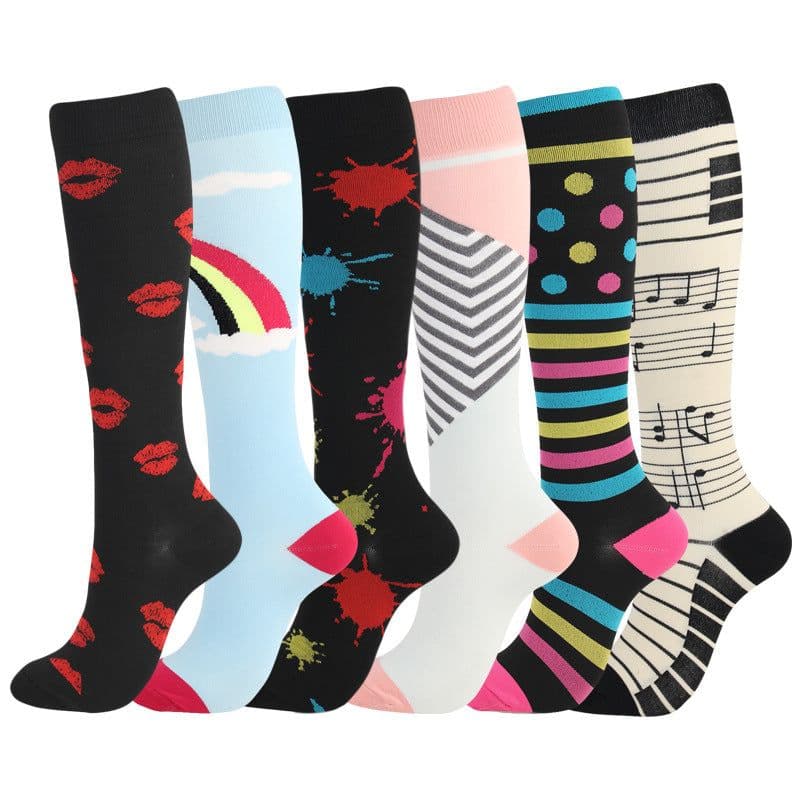 image-Compression Socks L/XL Nylon Sports Socks Men Women Long Tube