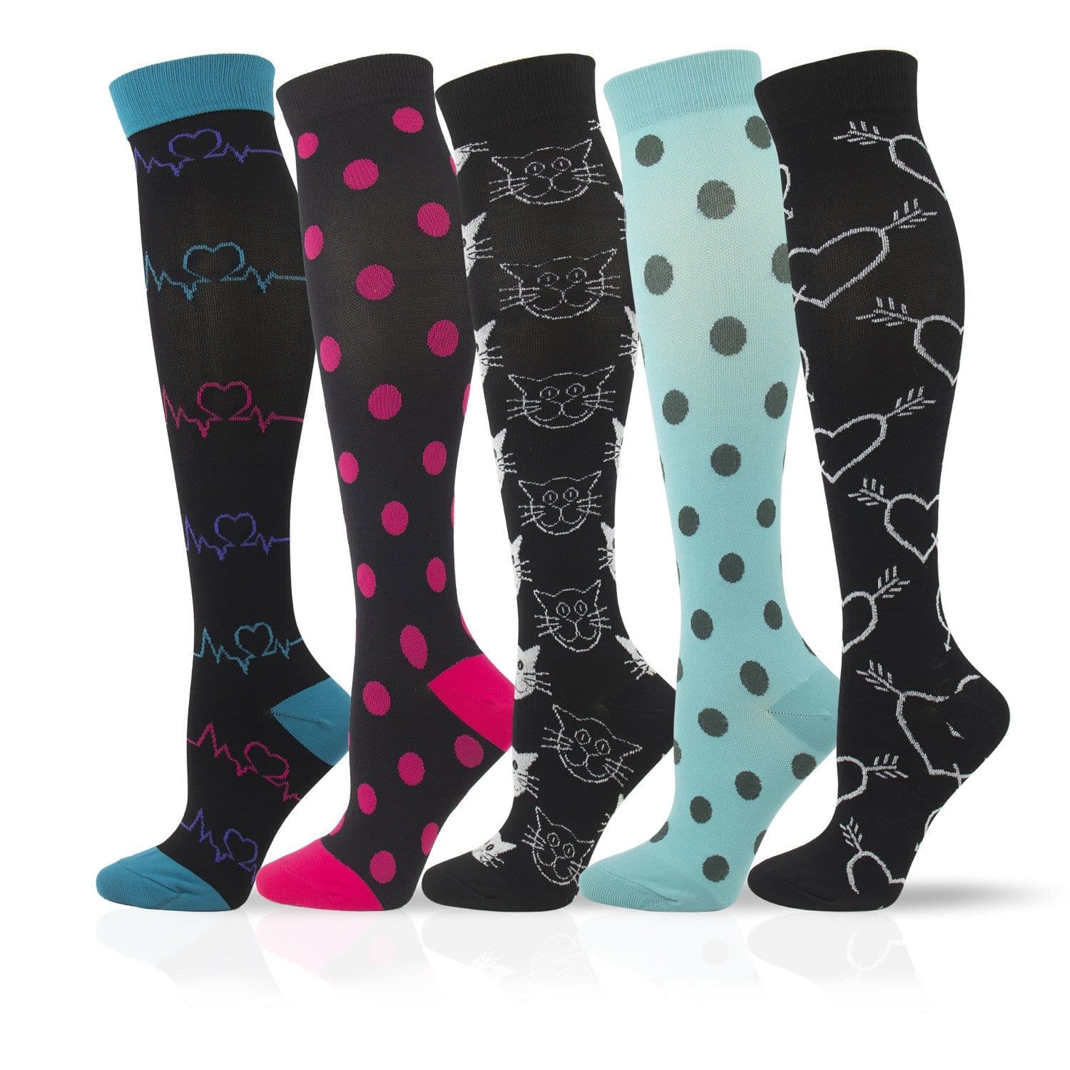 image-Compression Socks L/XL Nylon Sports Socks Men Women Long Tube