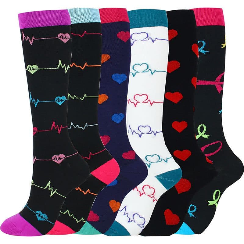 image-Compression Socks L/XL Nylon Sports Socks Men Women Long Tube