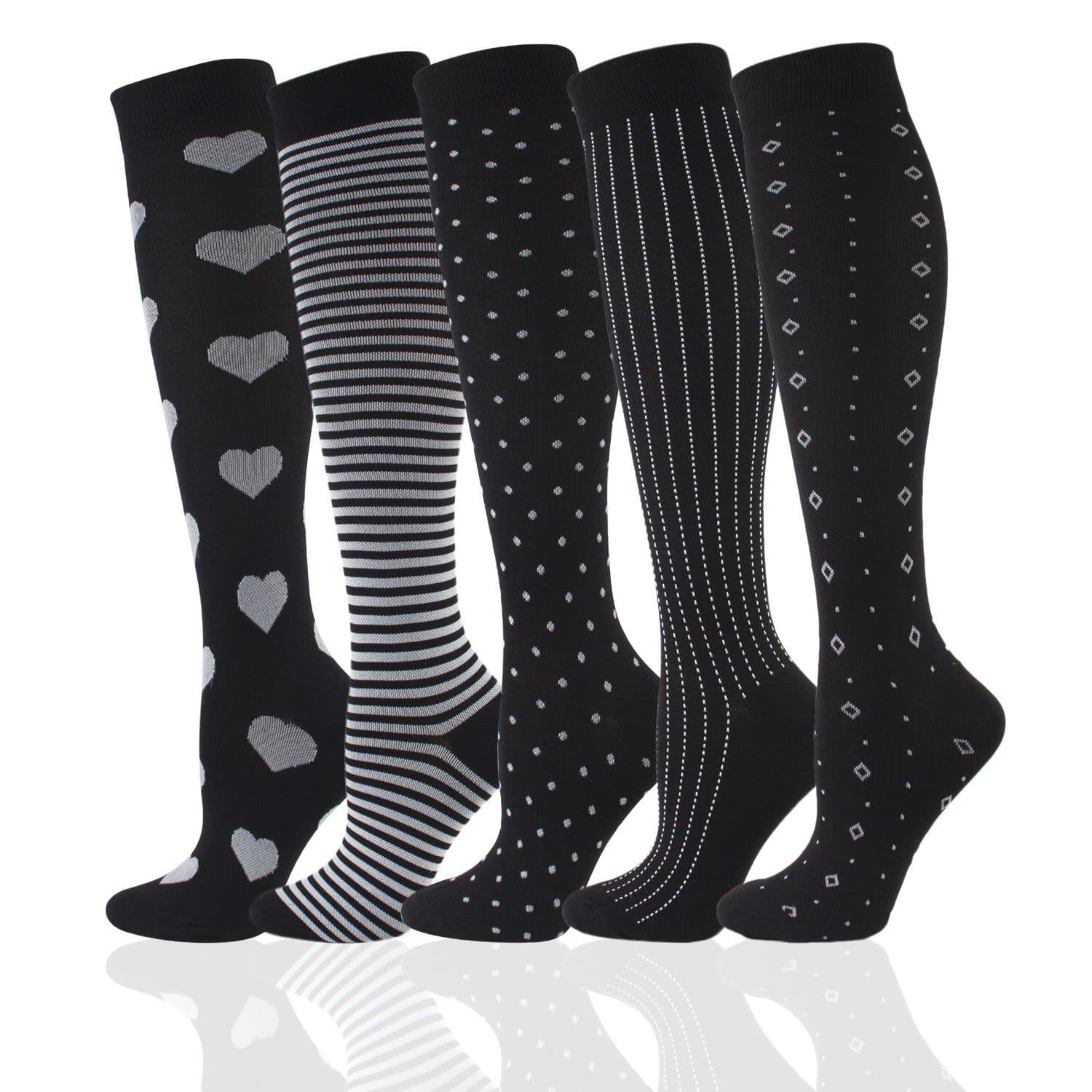 image-Compression Socks L/XL Nylon Sports Socks Men Women Long Tube