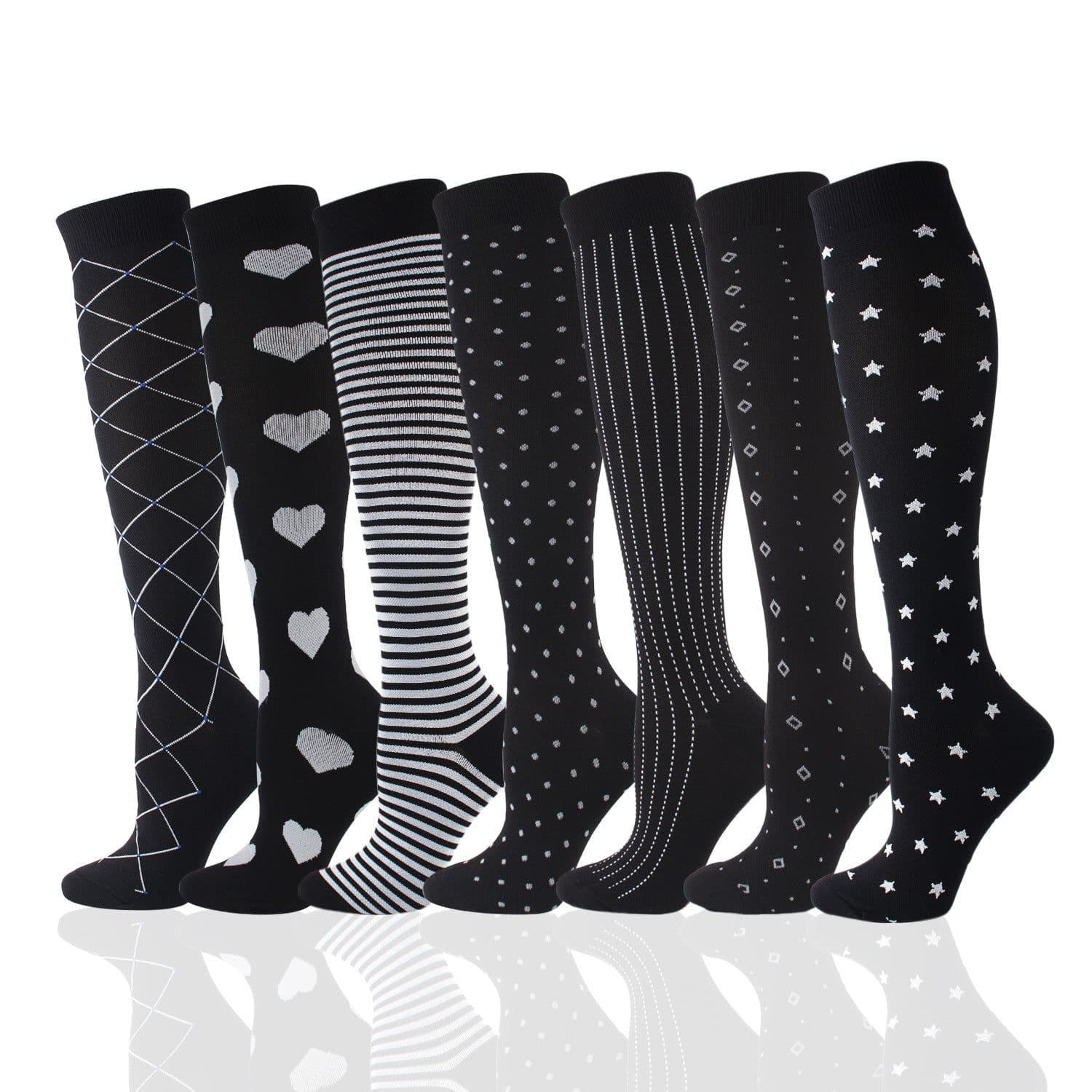 image-Compression Socks L/XL Nylon Sports Socks Men Women Long Tube