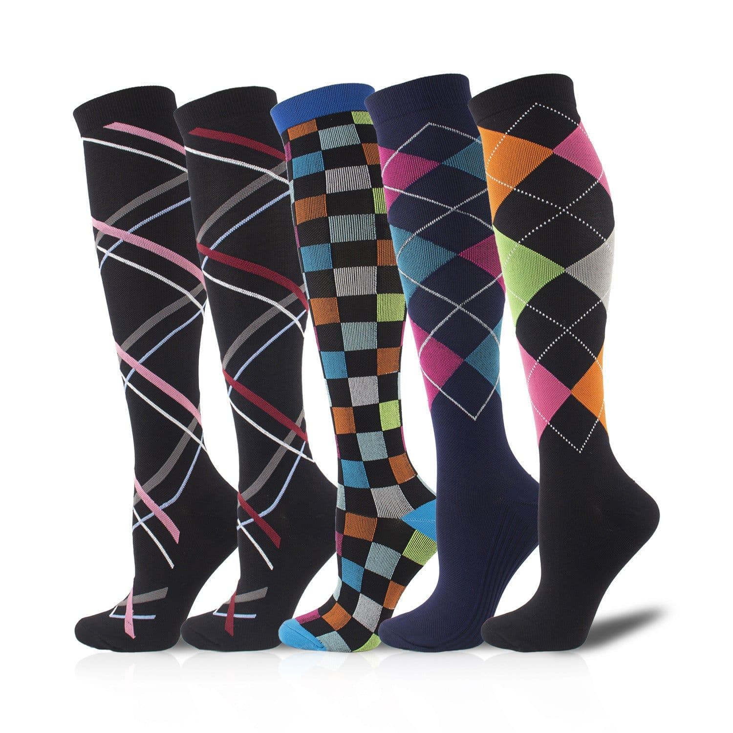 image-Compression Socks L/XL Nylon Sports Socks Men Women Long Tube