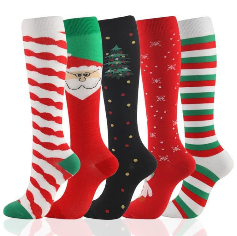 image-Compression Socks L/XL Nylon Sports Socks Men Women Long Tube