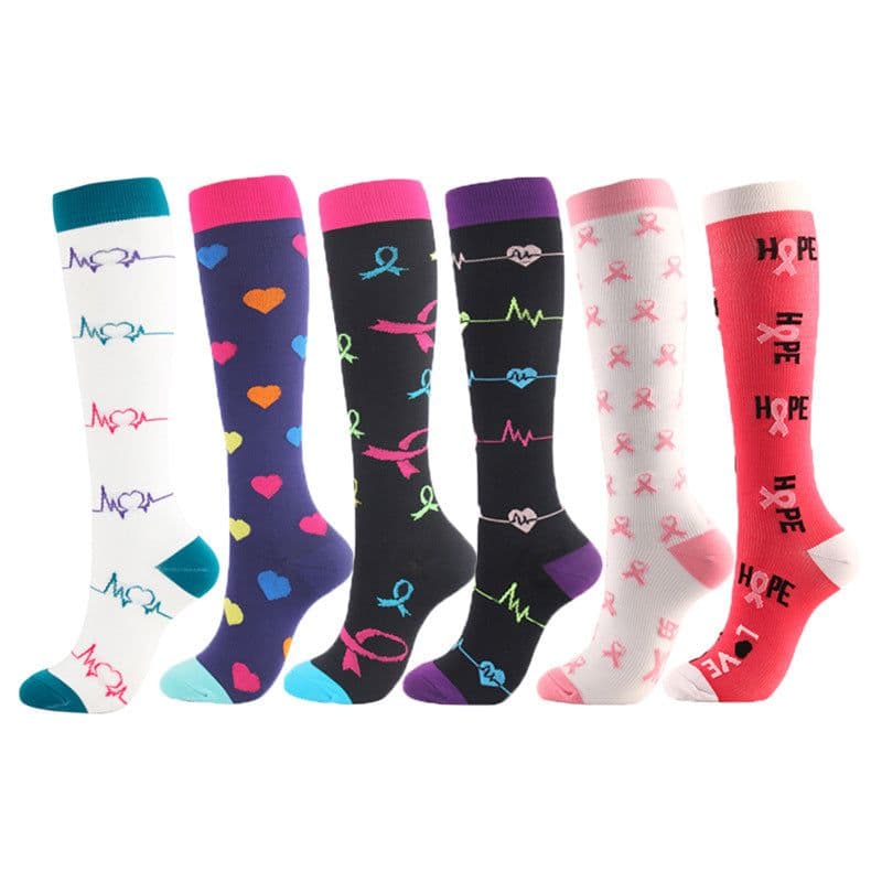 image-Compression Socks L/XL Nylon Sports Socks Men Women Long Tube