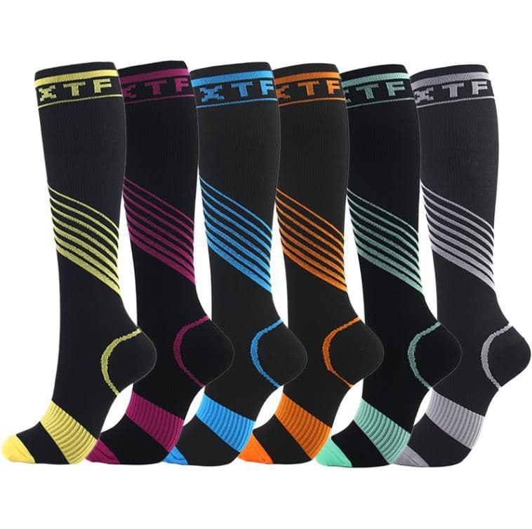 image-Compression Socks L/XL Nylon Sports Socks Men Women Long Tube