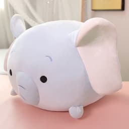 image-Plush Cartoon Animal Dumpling Pillow 45cm Round Cushion Toy
