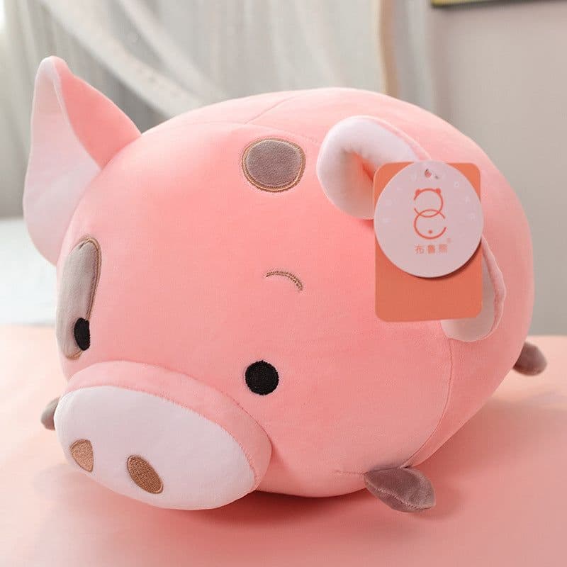 image-Plush Cartoon Animal Dumpling Pillow 45cm Round Cushion Toy
