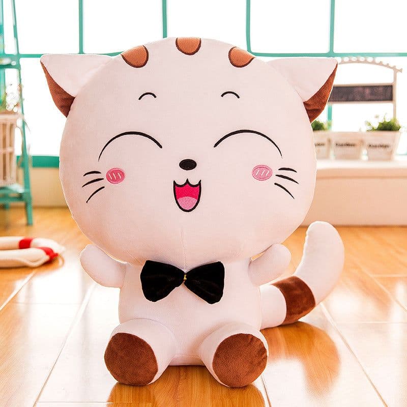 image-Baoxinxiong Plush Big Face Cat Toy Doll 22-85cm White Round Eyes