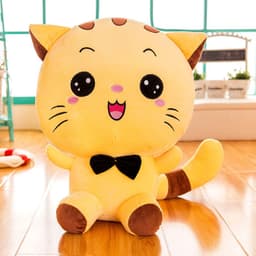 image-Baoxinxiong Plush Big Face Cat Toy Doll 22-85cm White Round Eyes