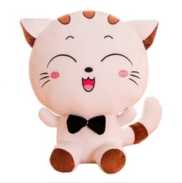 image-Baoxinxiong Plush Big Face Cat Toy Doll 22-85cm White Round Eyes