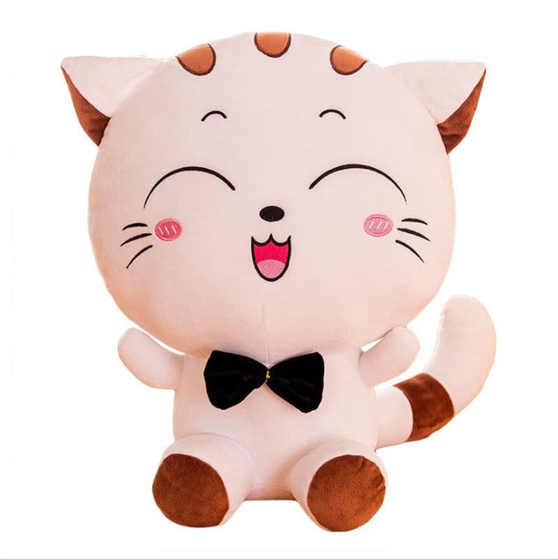 image-Baoxinxiong Plush Big Face Cat Toy Doll 22-85cm White Round Eyes