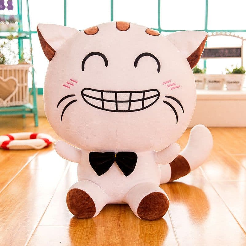 image-Baoxinxiong Plush Big Face Cat Toy Doll 22-85cm White Round Eyes