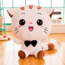 image-Baoxinxiong Plush Big Face Cat Toy Doll 22-85cm White Round Eyes