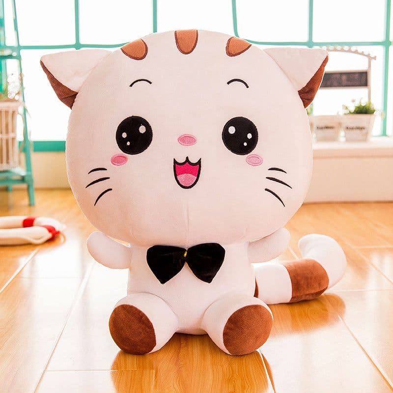 image-Baoxinxiong Plush Big Face Cat Toy Doll 22-85cm White Round Eyes