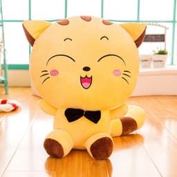 image-Baoxinxiong Plush Big Face Cat Toy Doll 22-85cm White Round Eyes