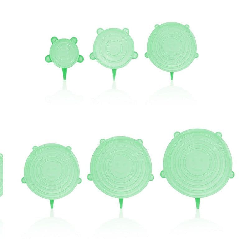 image-Silicone Fresh-Keeping Lid Cover 6-Piece Set Food Grade