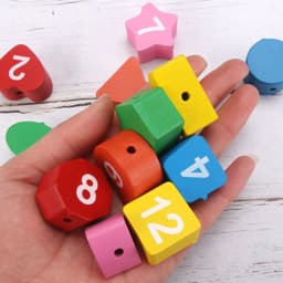 image-Digital Clock Building Blocks Shape Matching Puzzle Toy Ages 1-3