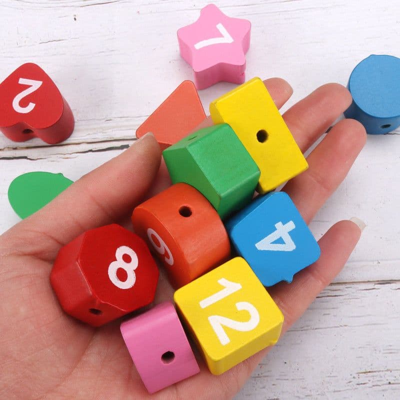 image-Digital Clock Building Blocks Shape Matching Puzzle Toy Ages 1-3