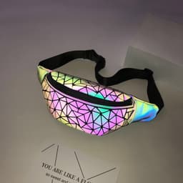 image-Brooke Geometric Reflective Waist Bag Unisex Sports Outdoor Pack