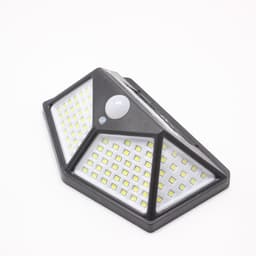 image-100LED Solar Rechargeable Motion Sensor Wall Light Outdoor