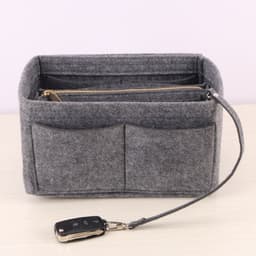 image-Felt Cosmetic Storage Bag Desktop Organizer Cube Shape