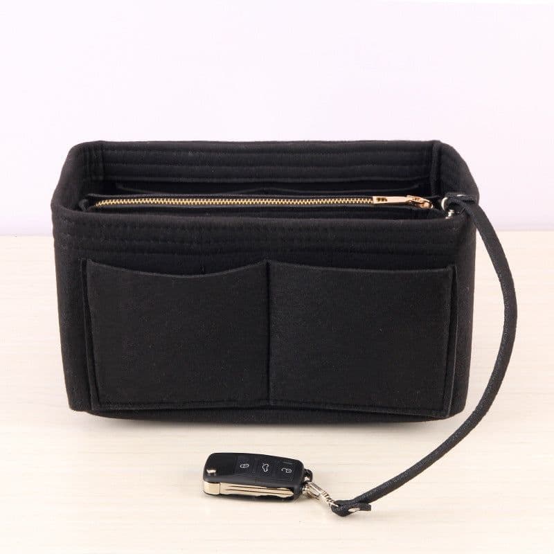 image-Felt Cosmetic Storage Bag Desktop Organizer Cube Shape