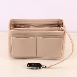 image-Felt Cosmetic Storage Bag Desktop Organizer Cube Shape