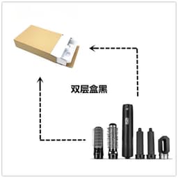 image-Multifunctional Hot Air Brush Hair Dryer Straightener Comb 1000W