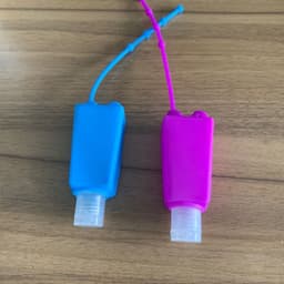 image-Cartoon Silicone Hand Sanitizer Bottle Holder with Cover