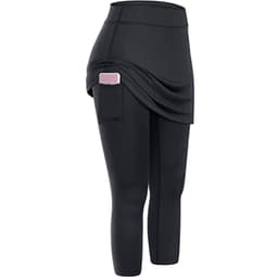 image-Women's Cropped Pencil Pants Navy Blue Polyester Yoga Fitness