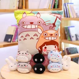 image-My Neighbor Totoro Plush Pillow with 8 Small Dolls 50x40cm