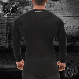 image-Muscle BOSS Men's Long Sleeve Cotton T-Shirt Sports Fitness