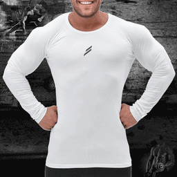 image-Muscle BOSS Men's Long Sleeve Cotton T-Shirt Sports Fitness