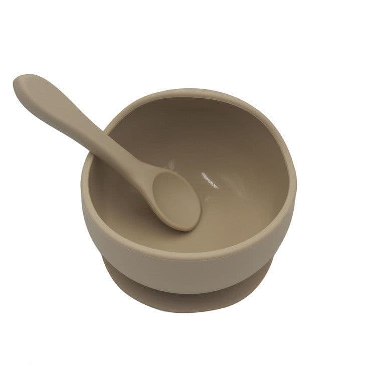 image-Baby Silicone Bowl and Spoon Set with Suction Base, 3+ Months