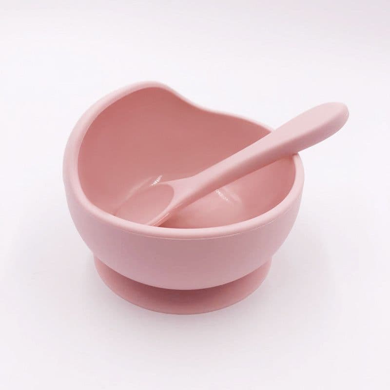 image-Baby Silicone Bowl and Spoon Set with Suction Base, 3+ Months