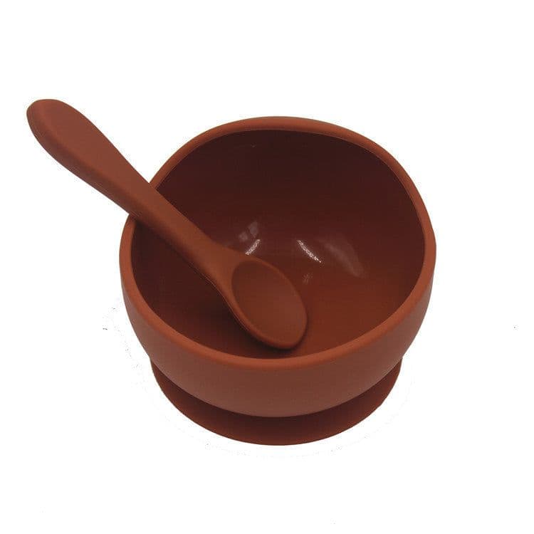 image-Baby Silicone Bowl and Spoon Set with Suction Base, 3+ Months