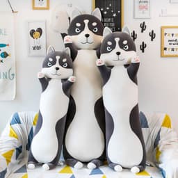 image-Husky Plush Toy Doll 150cm Fiber Cotton Stuffed Animal Pillow