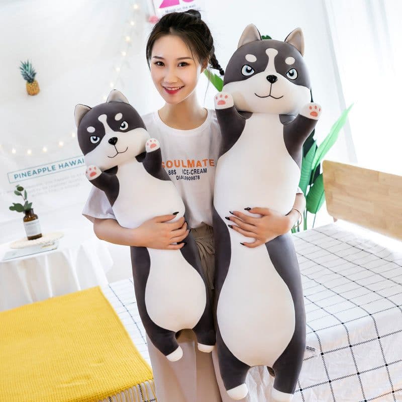 image-Husky Plush Toy Doll 150cm Fiber Cotton Stuffed Animal Pillow
