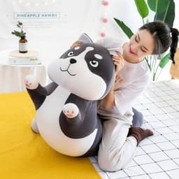 image-Husky Plush Toy Doll 150cm Fiber Cotton Stuffed Animal Pillow