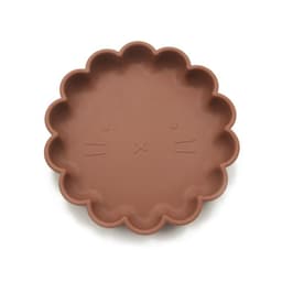 image-Baby Silicone Suction Plate with Anti-Slip Base - Lion Design