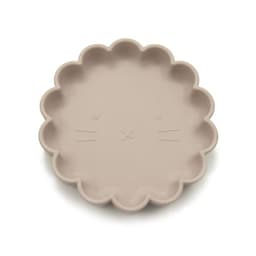 image-Baby Silicone Suction Plate with Anti-Slip Base - Lion Design