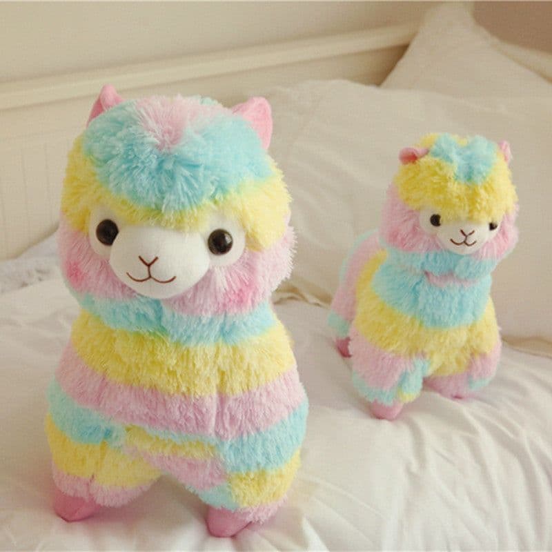 image-Plush Alpaca Doll Toy 50cm Colorful Stuffed Animal Gift